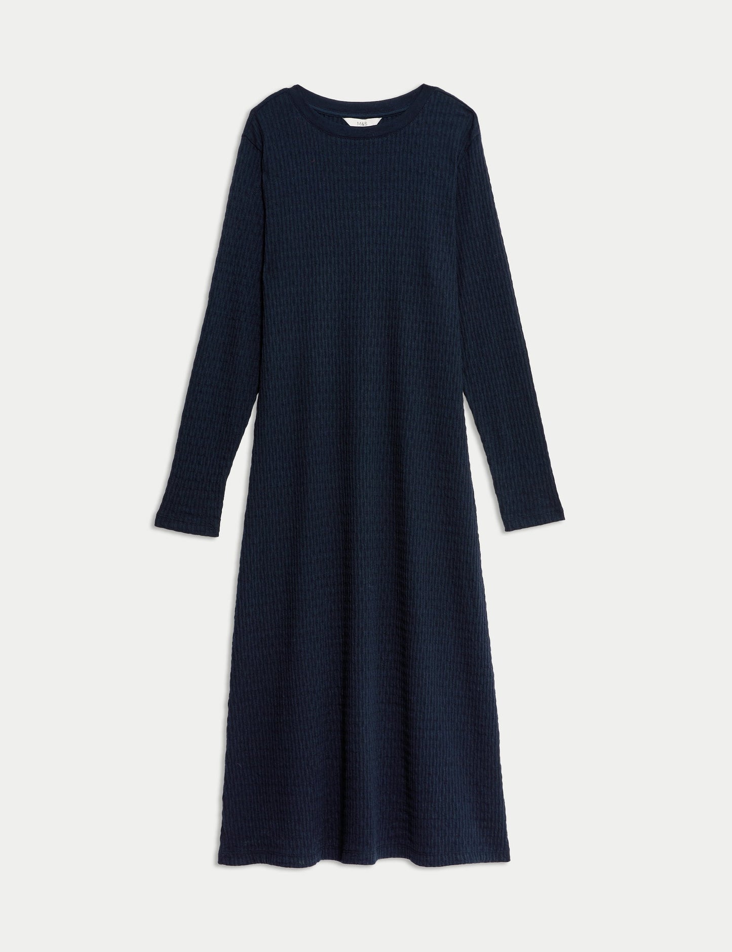 Dokulu Jersey Midi Elbise