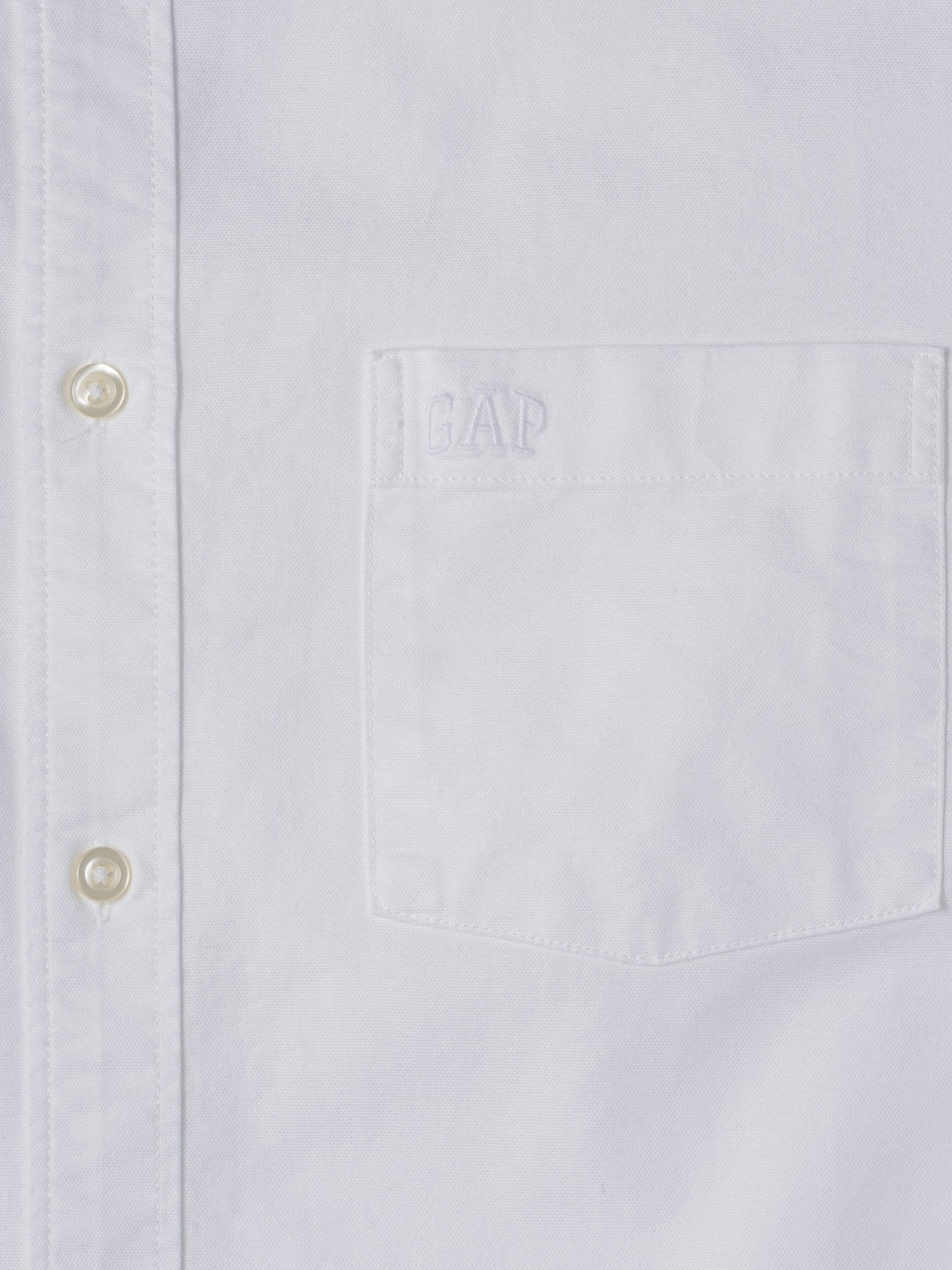 Beyaz Gap Logo Oversize Oxford Gömlek
