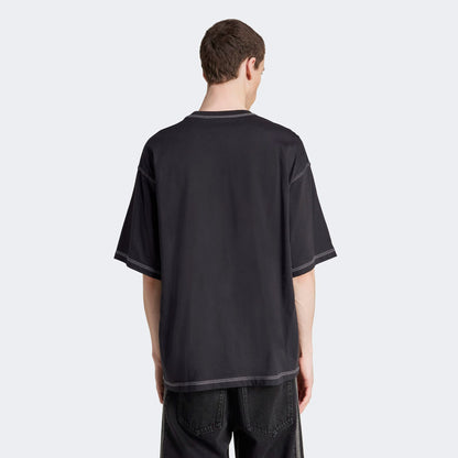Adidas Trefoil Essentials Erkek Siyah Oversize T-shirt