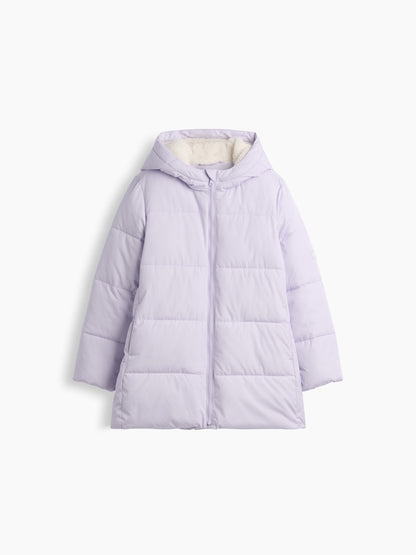 Lila Şişme Puffer Mont