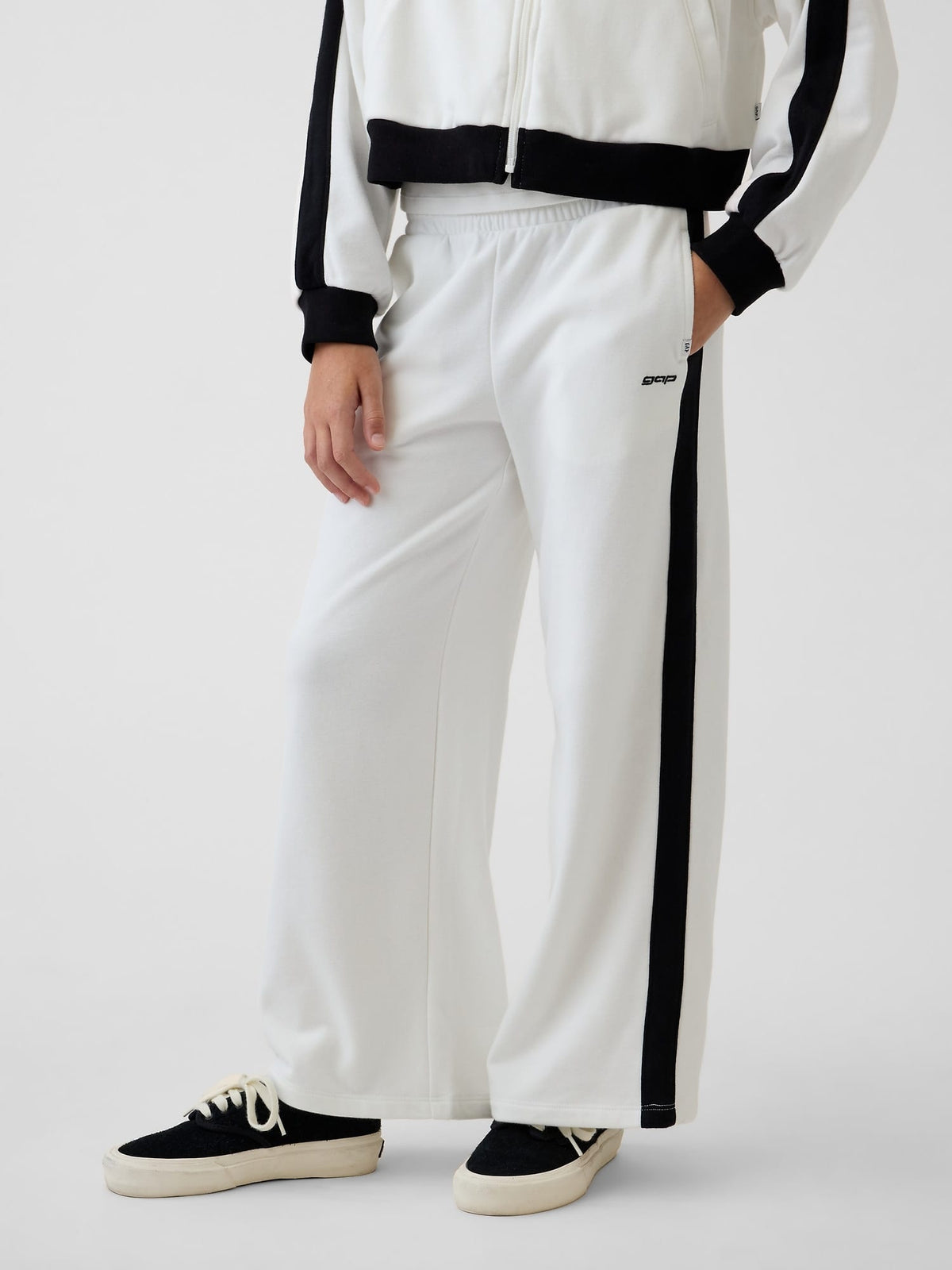 Beyaz Vintagesoft Terry Baggy Eşofman Altı