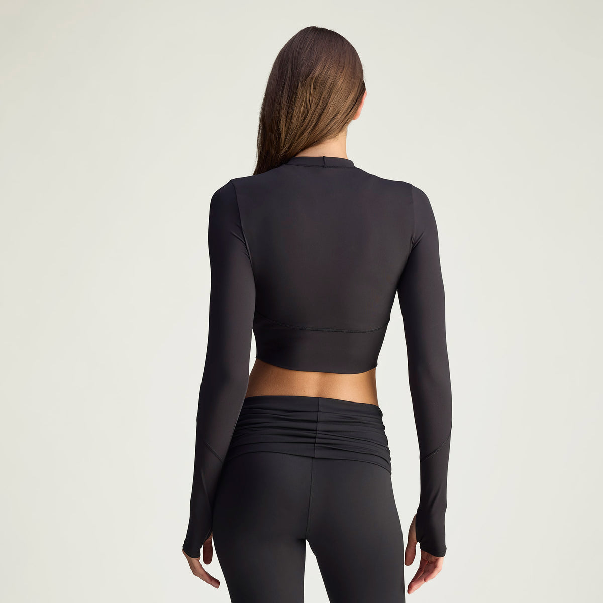 Adidas By Stella Mccartney Training Uzun Kollu Crop Siyah Kadın Üst