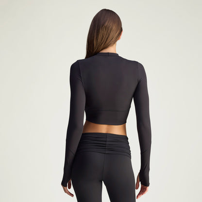 Adidas By Stella Mccartney Training Uzun Kollu Crop Siyah Kadın Üst