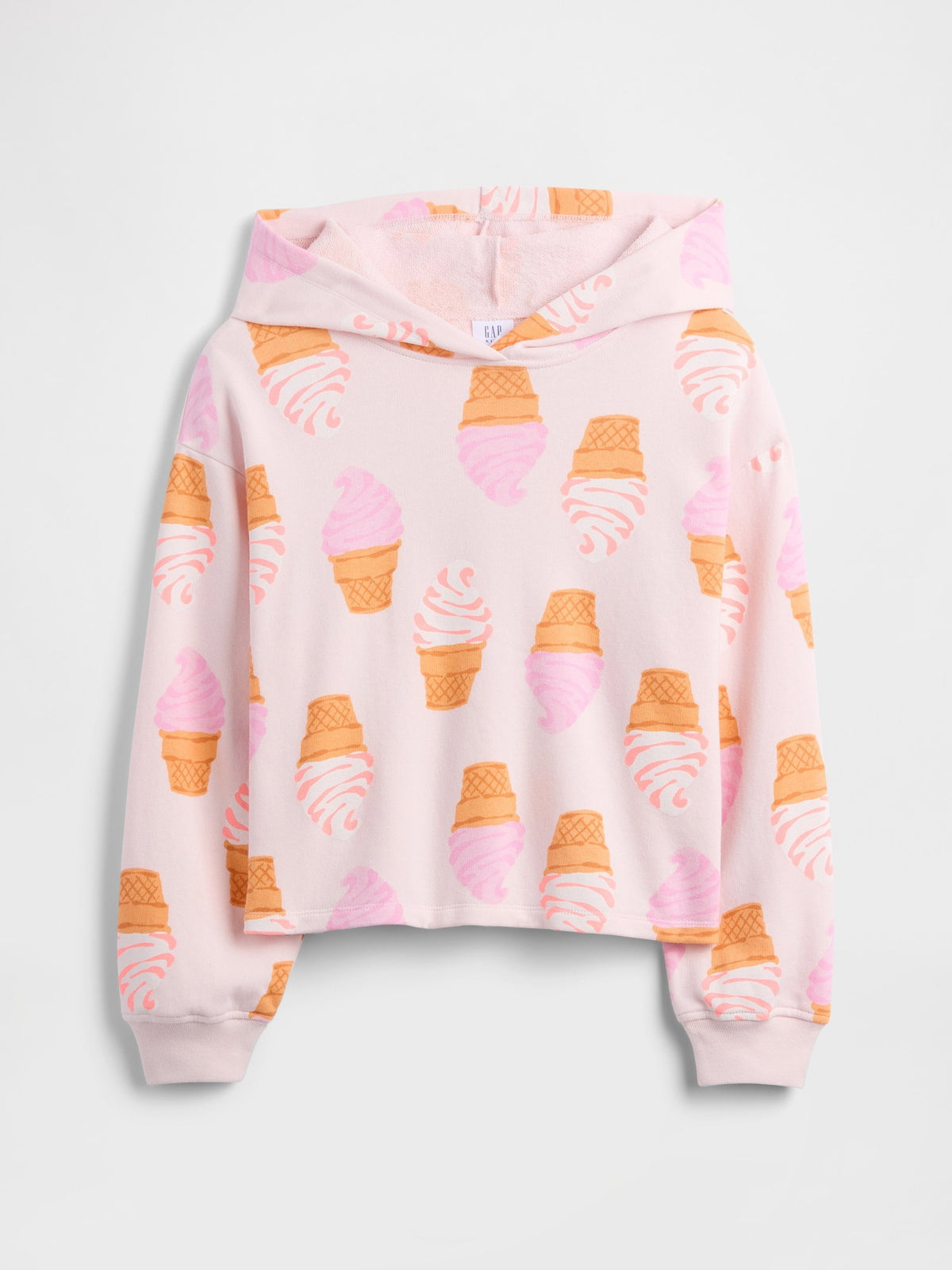 Açık Pembe Kids Relaxed Fransız Havlu Kumaş Sweatshirt