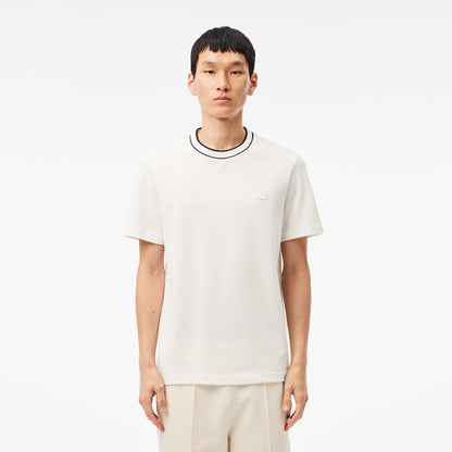 Lacoste Erkek Regular Fit Bisiklet Yaka Beyaz T-shirt