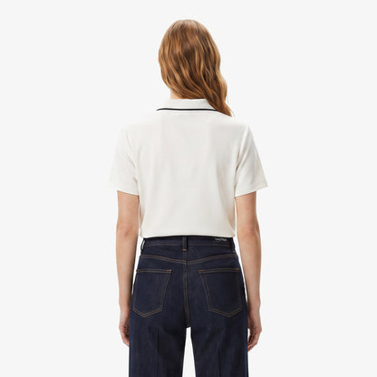 Nautica Kadın Krem Regular Fit Polo Yaka T-shirt