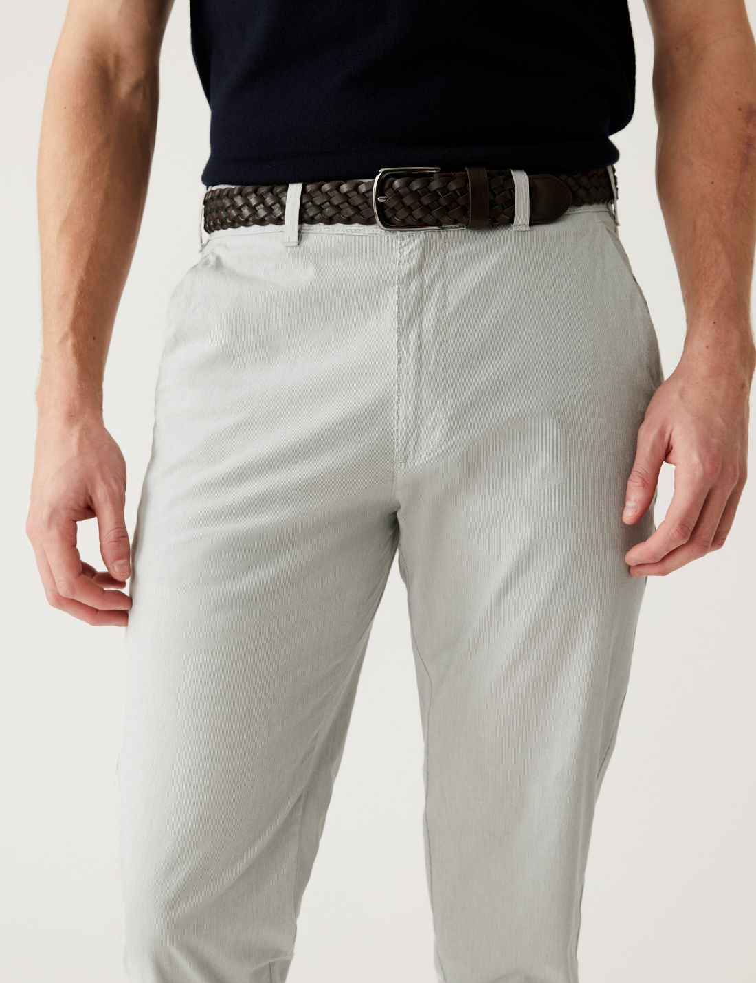 Slim Fit Dokulu Chino Pantolon