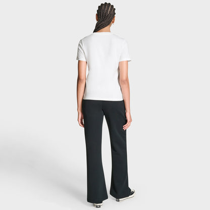 Converse Kadın Chuck Logolu Metalik Beyaz T-shirt