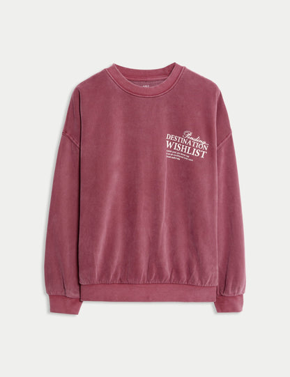 Pamuk-karışımlı Sweatshirt (6-16 yaş)