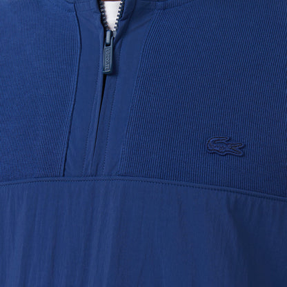 Lacoste Erkek Yarım Fermuarlı Renk Bloklu Lacivert Sweatshirt