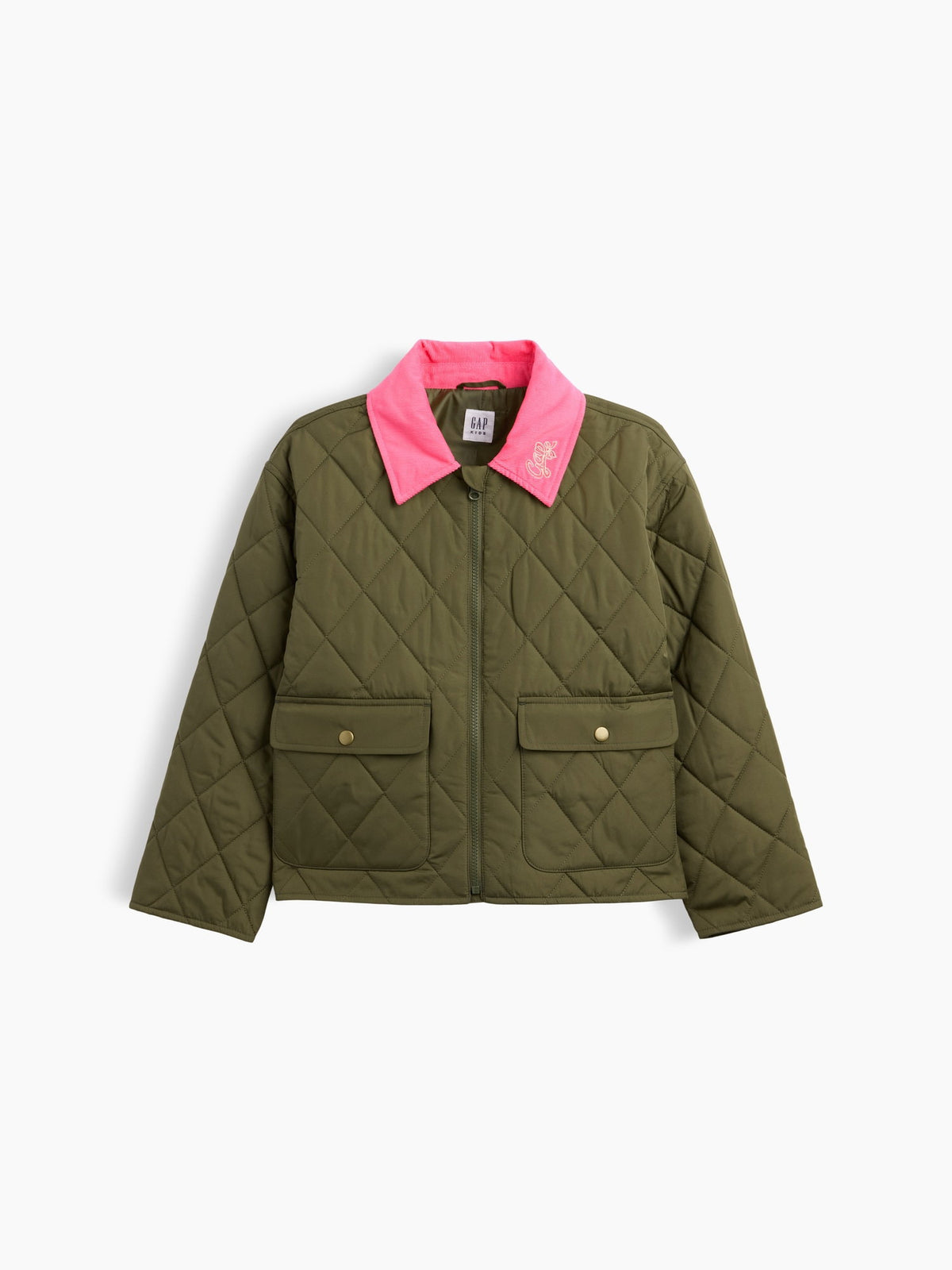 Haki Relaxed Quilted Barn Ceket