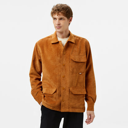 United4 Velvet Shirt Erkek Kahverengi Gömlek