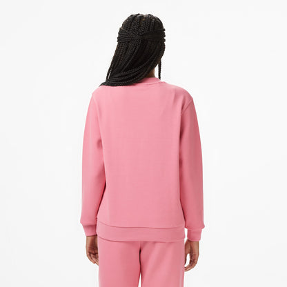 Lacoste Kadın Relaxed Fit Bisiklet Yaka Pembe Sweatshirt