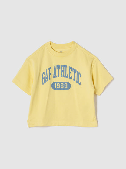 Sarı Vintagesoft Athletic Logo T-shirt