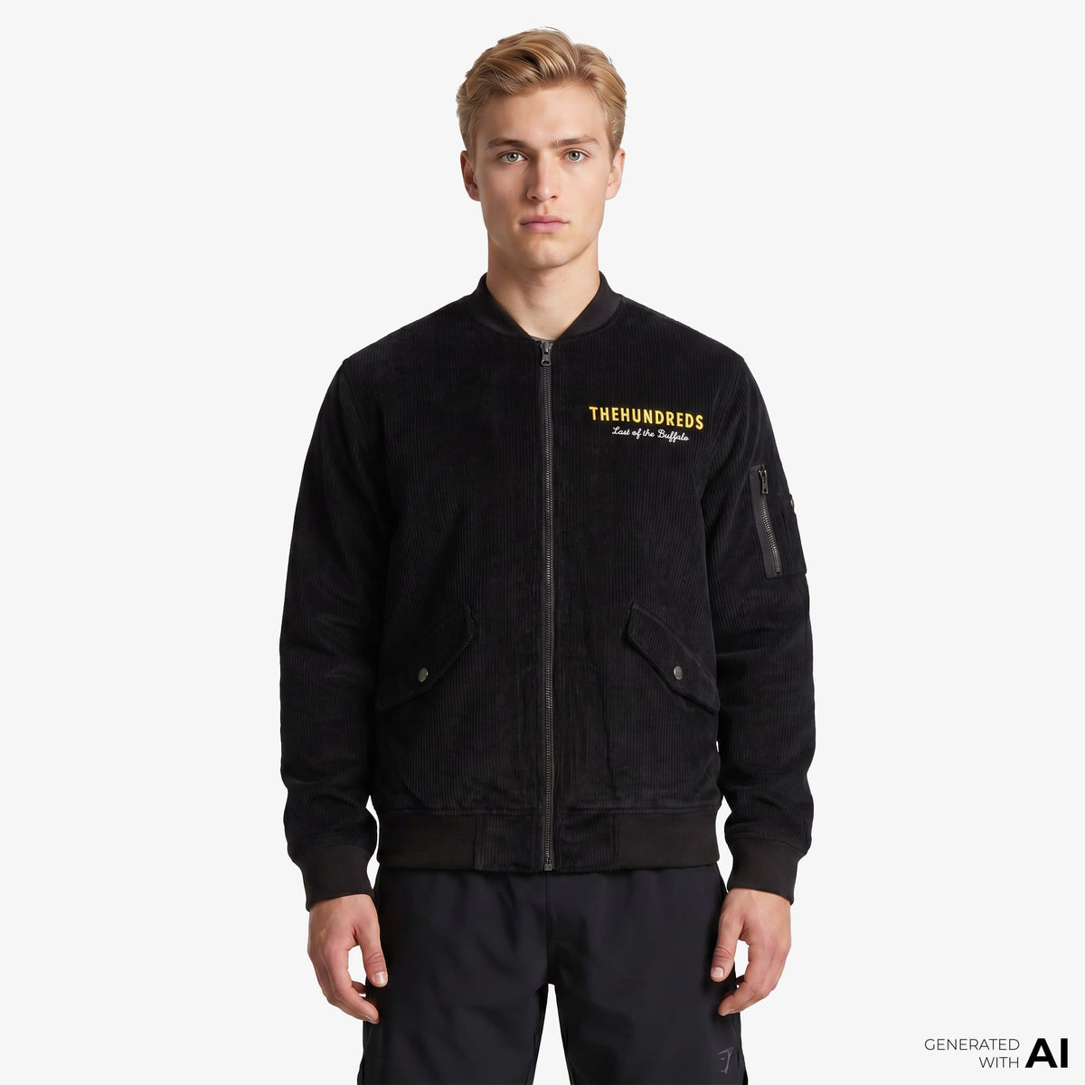 The Hundreds Buffalo Bomber Erkek Siyah Ceket