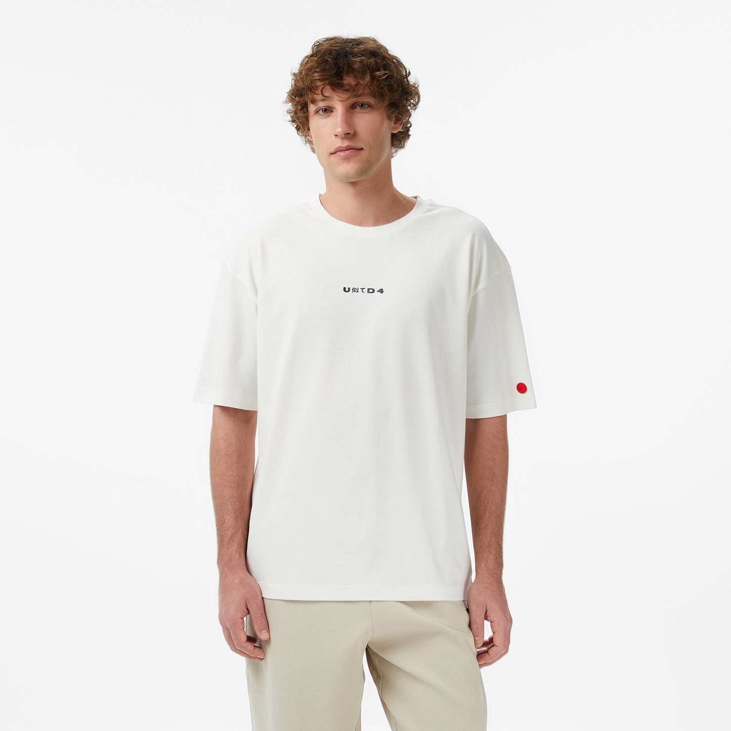 United4 Regular Fit Erkek Bej T-shirt