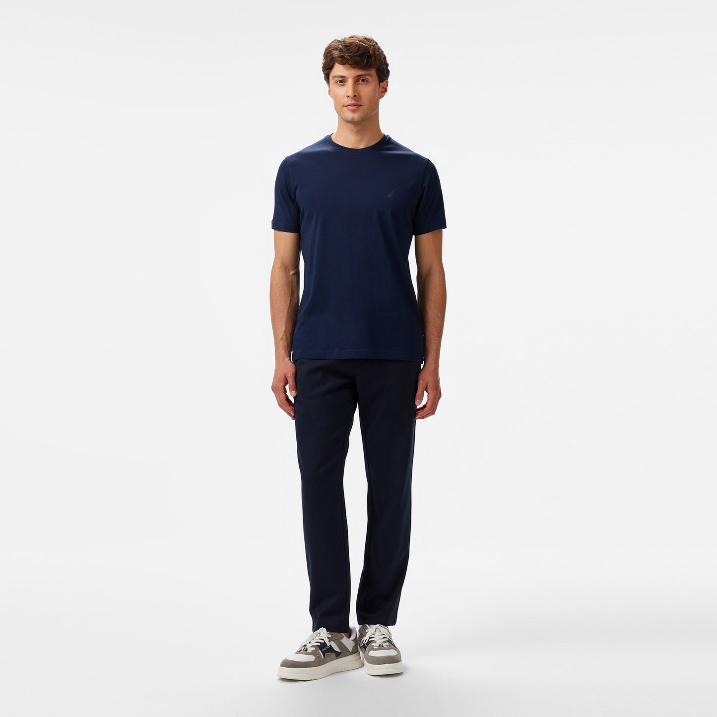 Nautica Erkek Lacivert Regular Fit Baskılı T-shirt