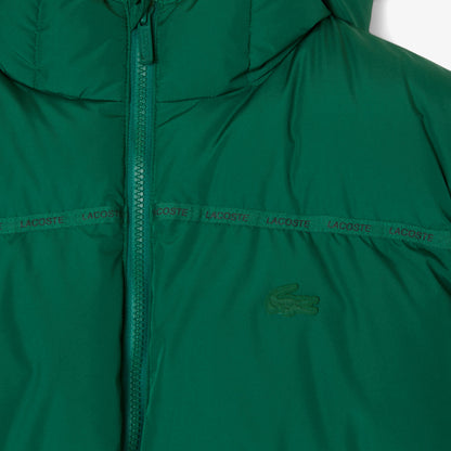 Lacoste Erkek Relaxed Fit Kapüşonlu Yeşil Mont