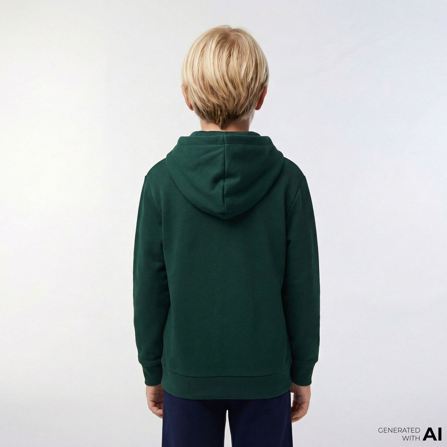 Lacoste Erkek Çocuk Kapüşonlu Baskılı Yeşil Sweatshirt