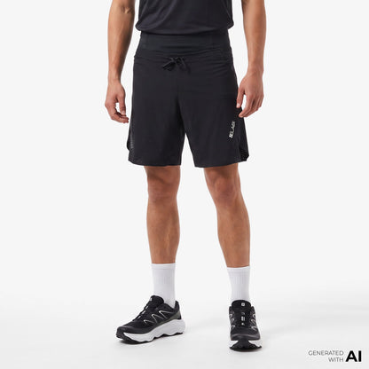 Salomon S/lab Ultra 2in1 Erkek Siyah Koşu Şortu