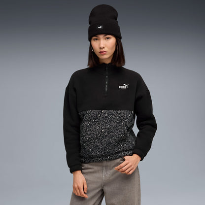 Puma Essentials Animal Crew Kadın Siyah Sweatshirt