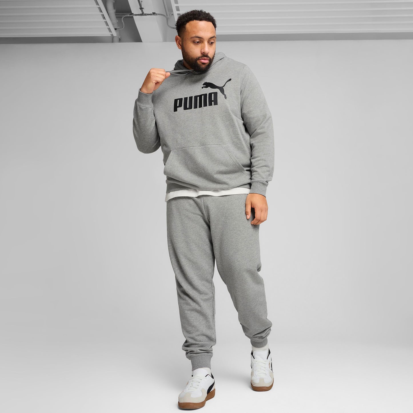 Puma Essential No. 1 Logo Erkek Gri Sweatshirt