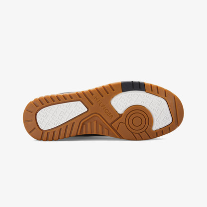 Tommy Jeans Leather Logo Basketball Erkek Siyah Sneaker