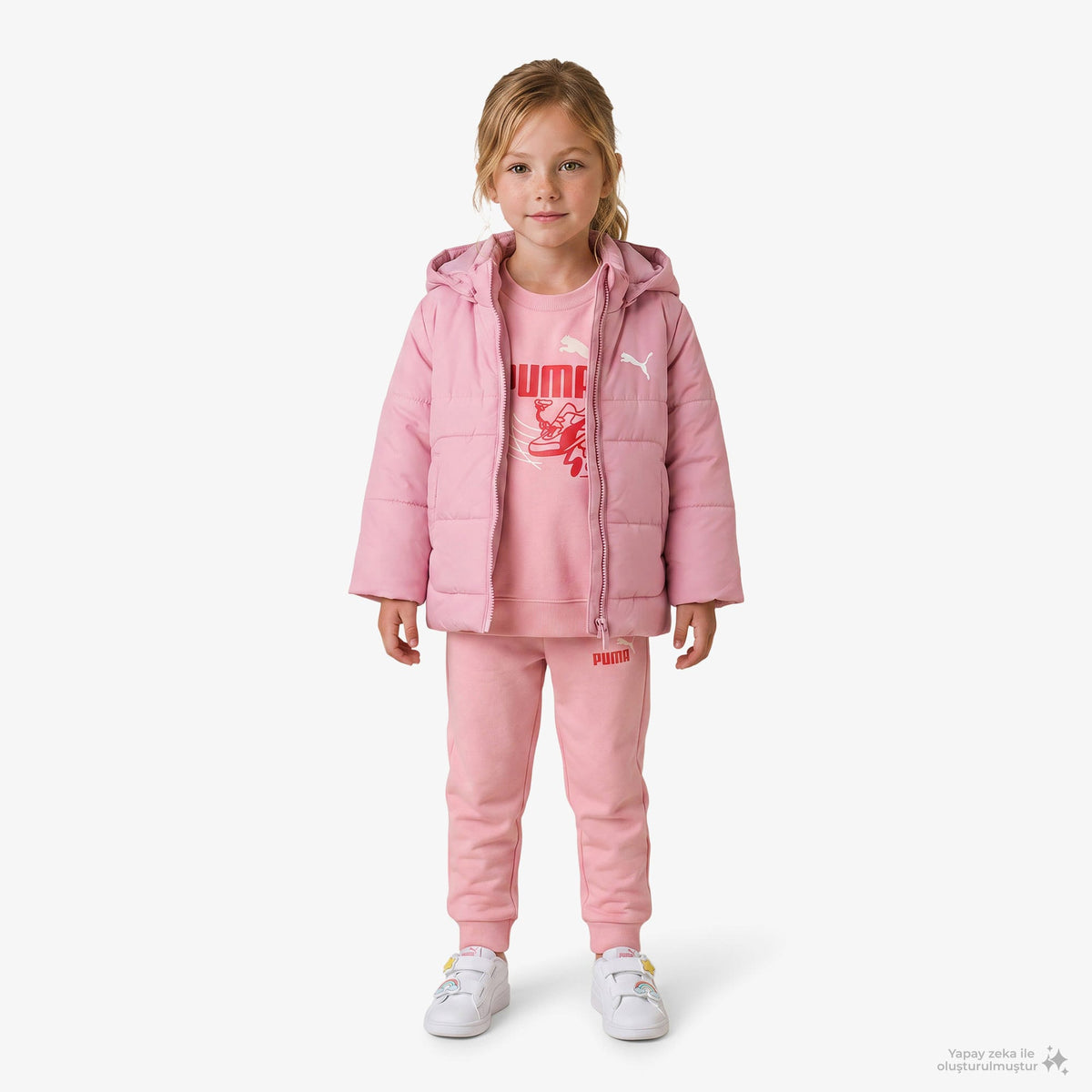 Puma Minicat Hooded Bebek Pembe Ceket