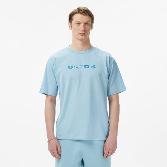 United4 Regular Fit Erkek Mavi T-shirt