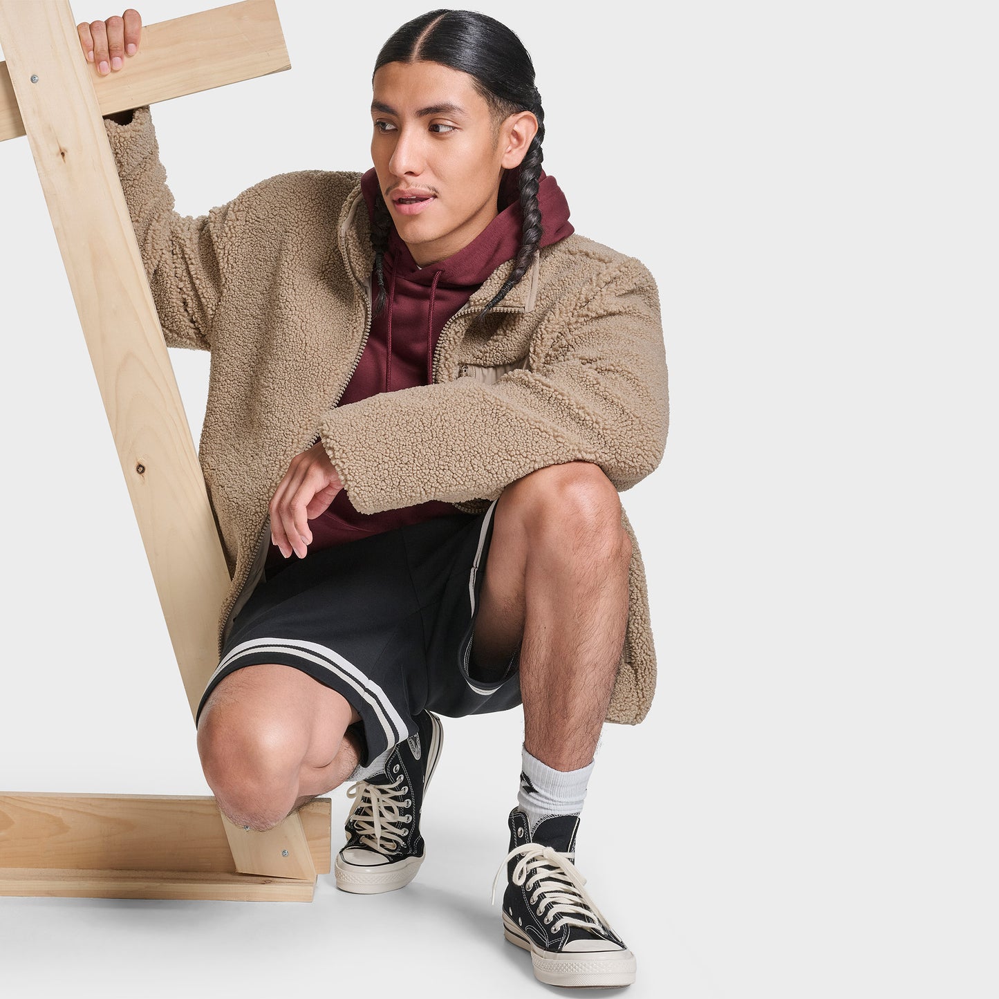 Converse Contrast Sherpa Erkek Kahverengi Ceket