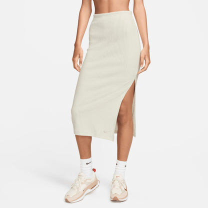 Nike Sportswear Chill Knit Kadın Krem Etek