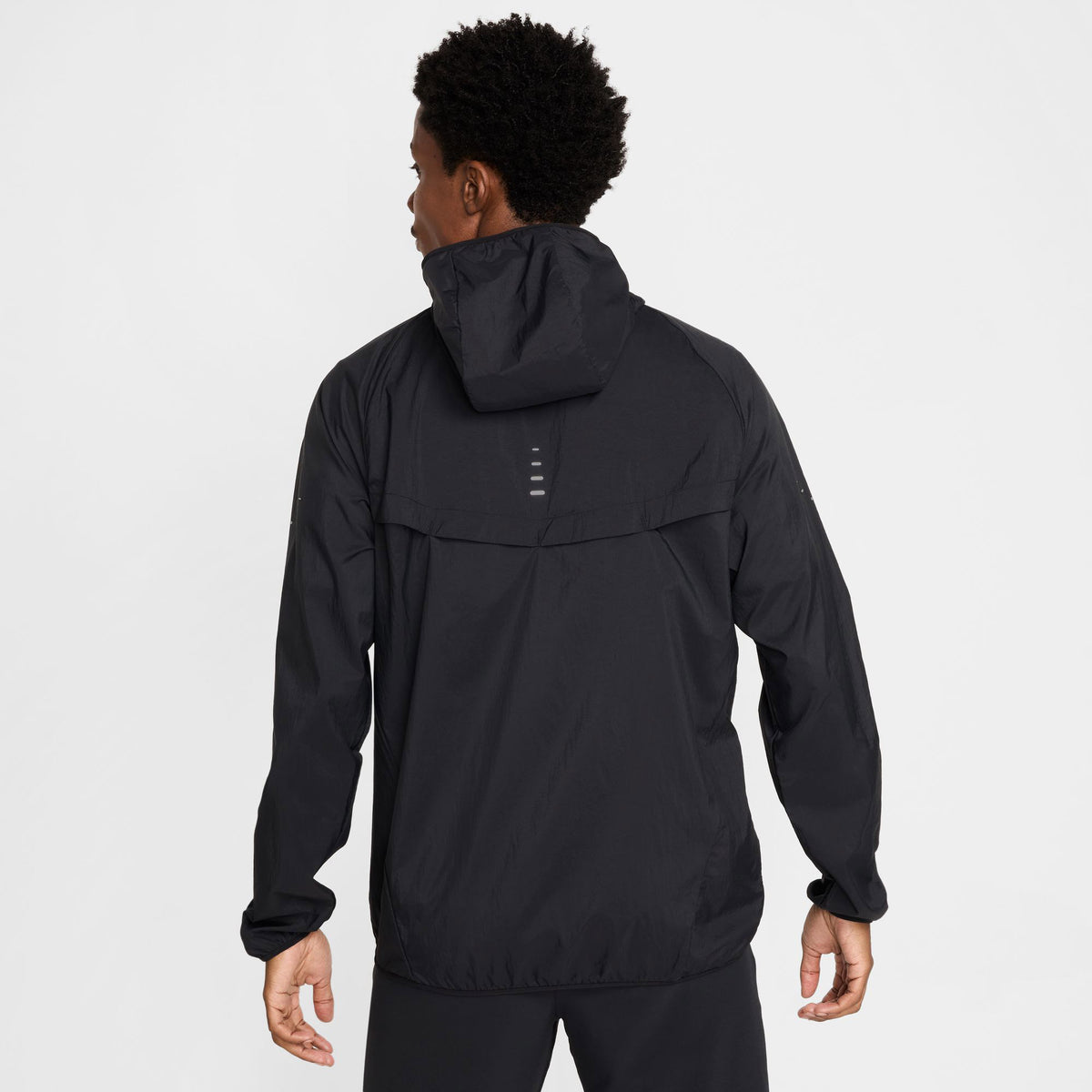 Nike Stride Erkek Siyah Koşu Yağmurluğu