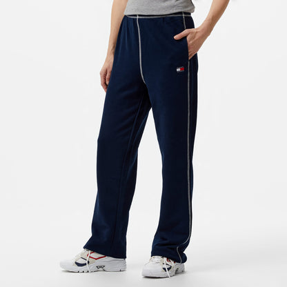 Tommy Jeans Topstitch Badge Kadın Mavi Eşofman Alti