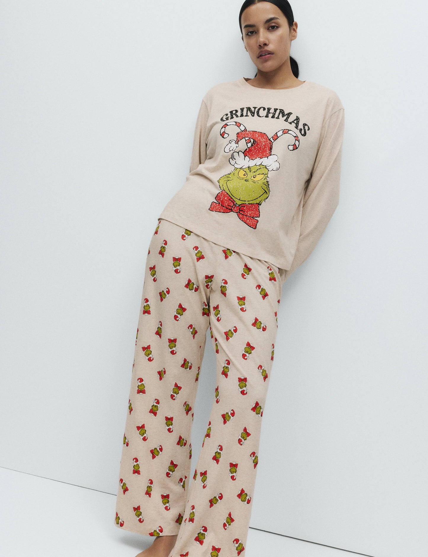 Saf Pamuklu Grinch™ Pijama Takımı