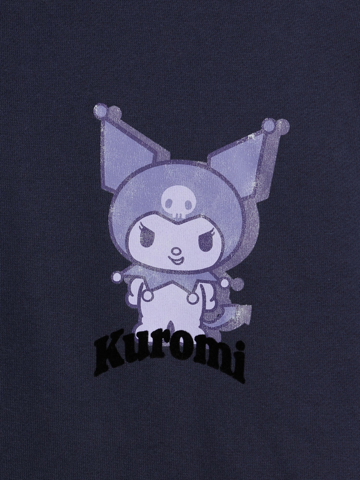 Lacivert Vintagesoft Oversized Kuromi Baskılı Sweatshirt