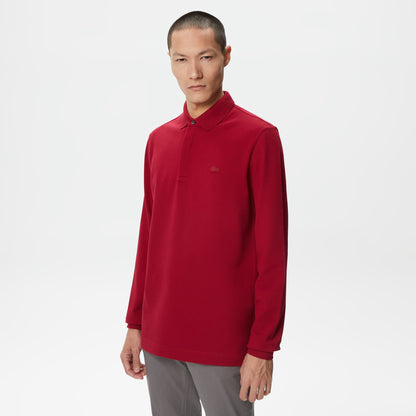 Lacoste Paris Erkek Regular Fit Uzun Kollu Bordo Polo
