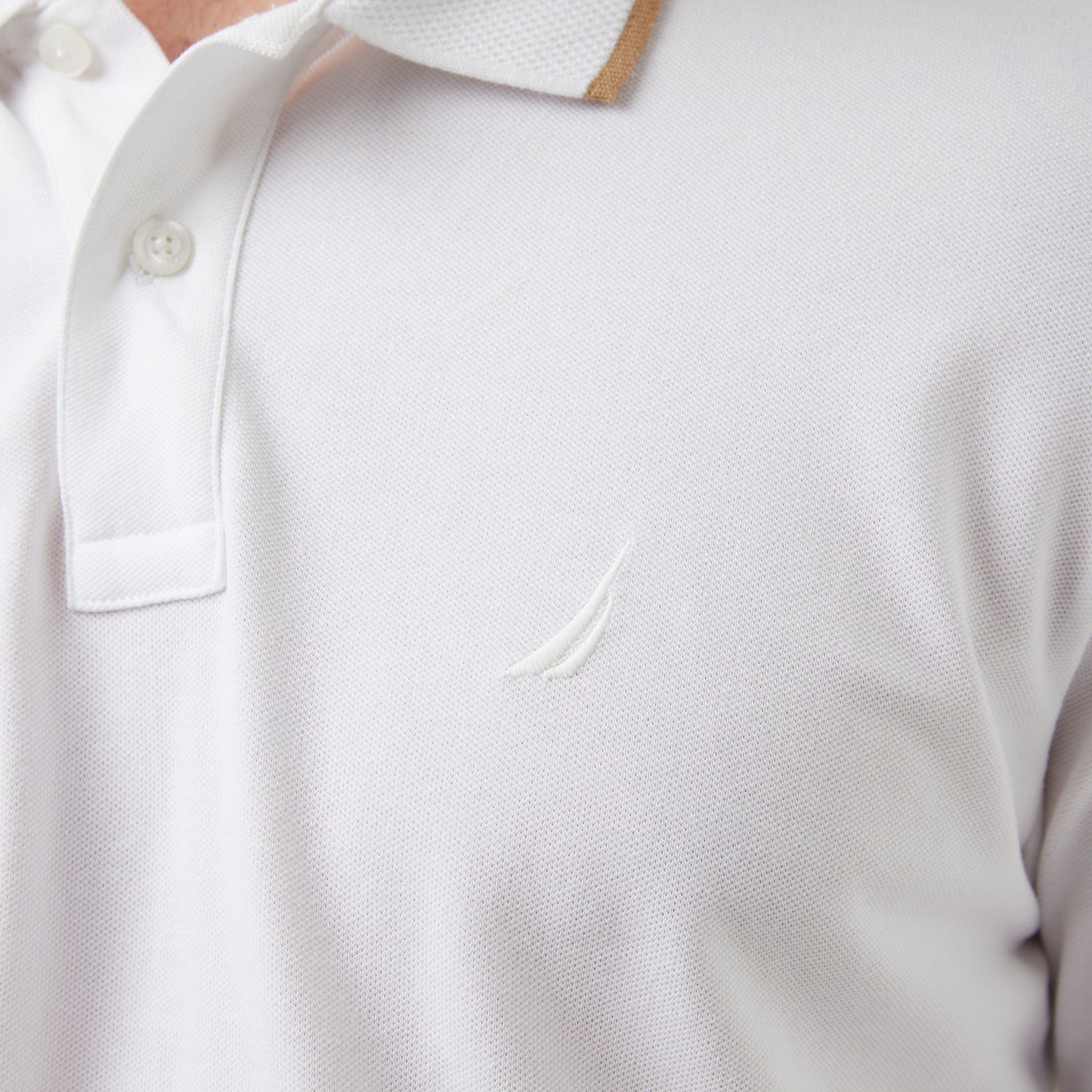 Nautica Erkek Beyaz Regular Fit Polo Yaka T-shirt