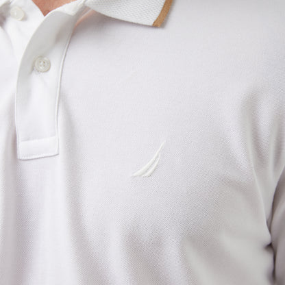 Nautica Erkek Beyaz Regular Fit Polo Yaka T-shirt