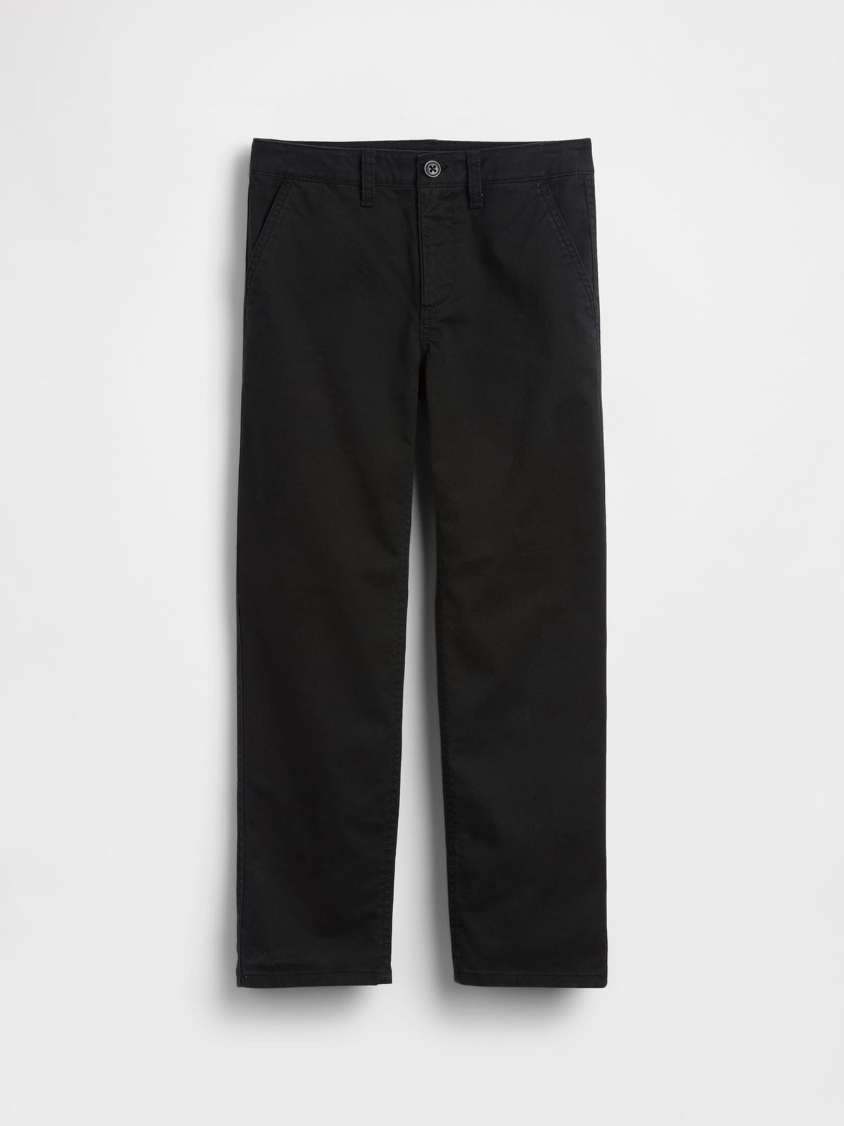Siyah Modern Relaxed Straight Khaki Pantolon
