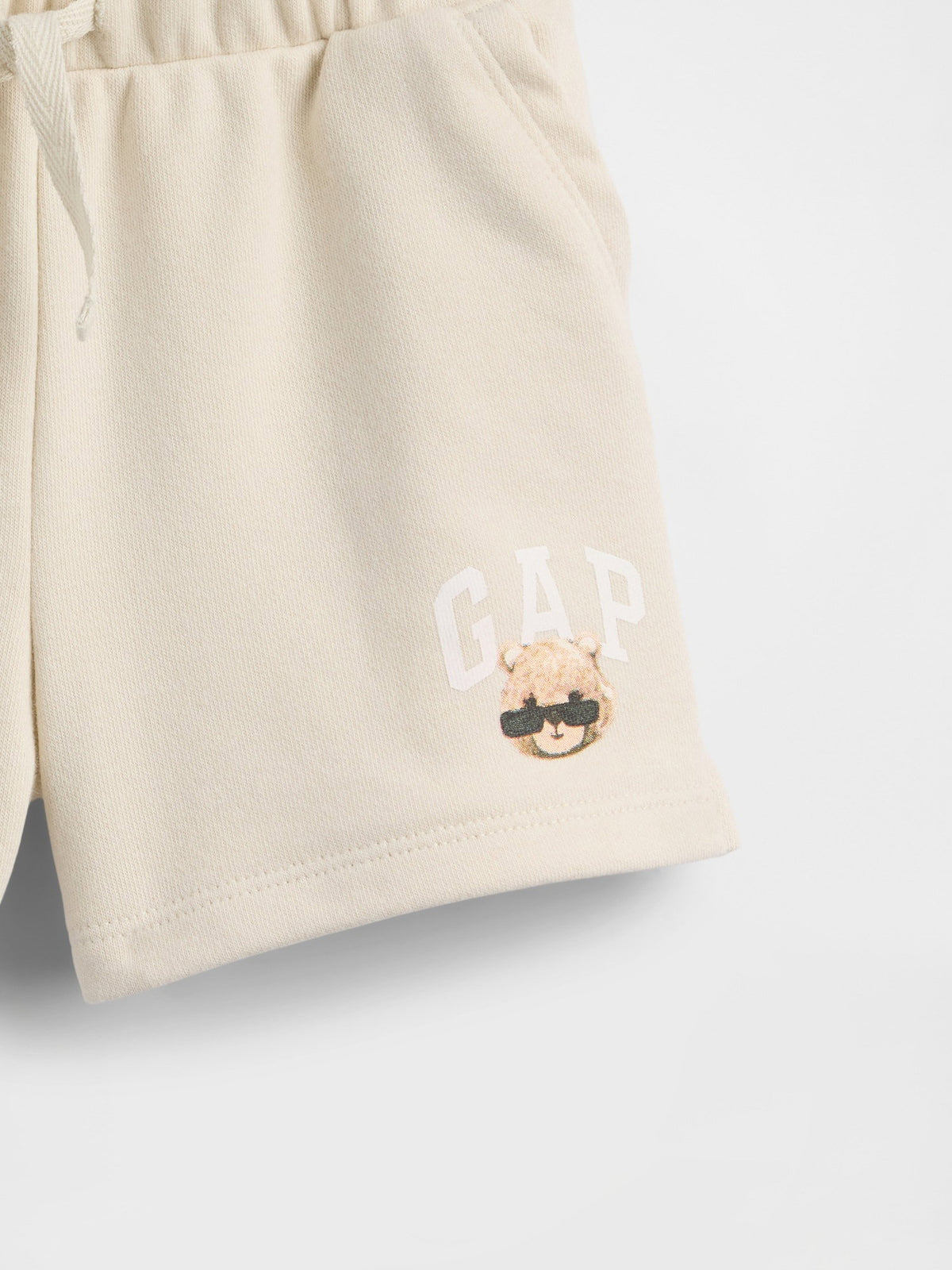 Krem Logo Pull-on Fransız Havlu Kumaş Şort