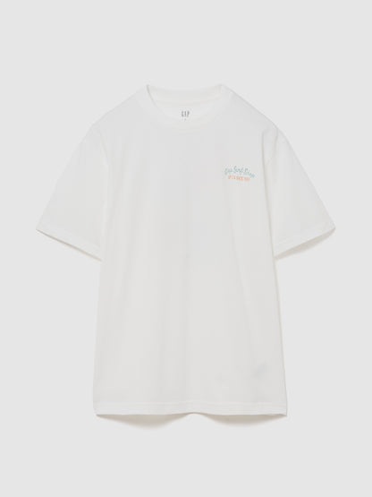 Beyaz Everyday Soft Relaxed Grafik Baskılı T-shirt