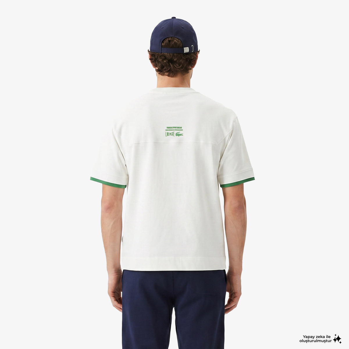 House Of Superstep X Lacoste Kapsul Koleksiyon Erkek Beyaz T-shirt