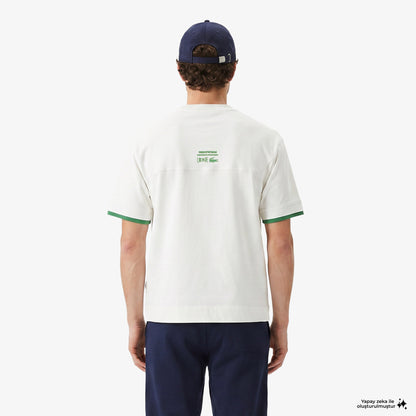 House Of Superstep X Lacoste Kapsul Koleksiyon Erkek Beyaz T-shirt