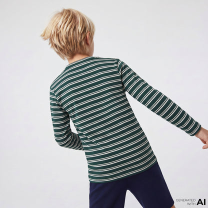 Lacoste Çocuk Bisiklet Yaka Yeşil T-shirt