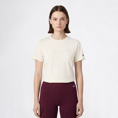 Champion Ss Regular Fit Kadın Krem T-shirt