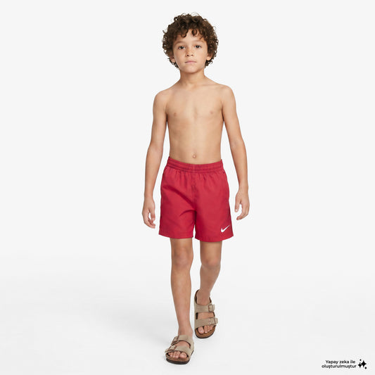 Nike Swim Breaker Solid Essential Çocuk Kırmızı Deniz Şortu