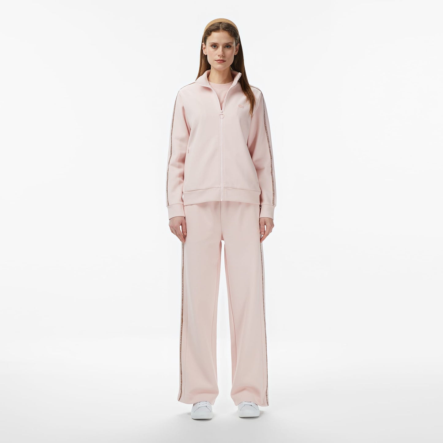 Lacoste Kadın Regular Fit Dik Yaka Pembe Sweatshirt