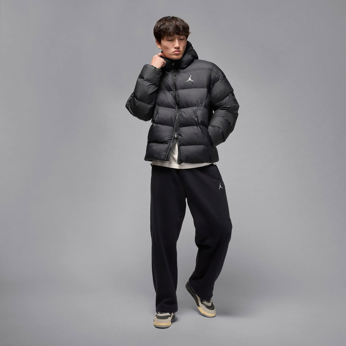 Jordan Brooklyn Puffer Erkek Siyah Mont