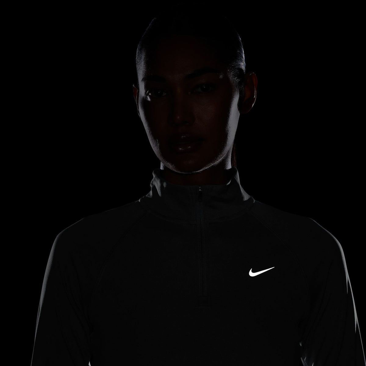 Nike Tempo Dri Fit Half Zip Kadın Siyah Sweatshirt