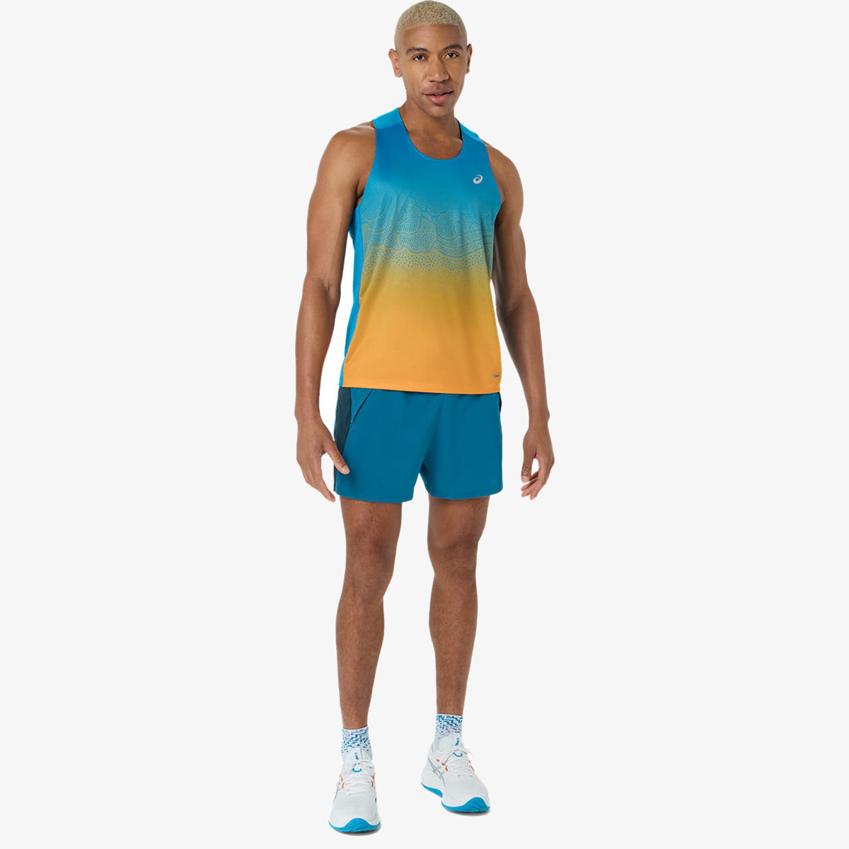 Asics Road Fade Singlet Erkek Siyah Koşu T-shirt